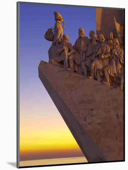 Monument to the Discoveries at Dusk, Belem, Lisbon, Portugal, Europe-Stuart Black-Mounted Photographic Print