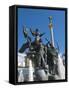 Monument to the Founders of Kiev, Independence Square, Kiev, Ukraine, Europe-Graham Lawrence-Framed Stretched Canvas