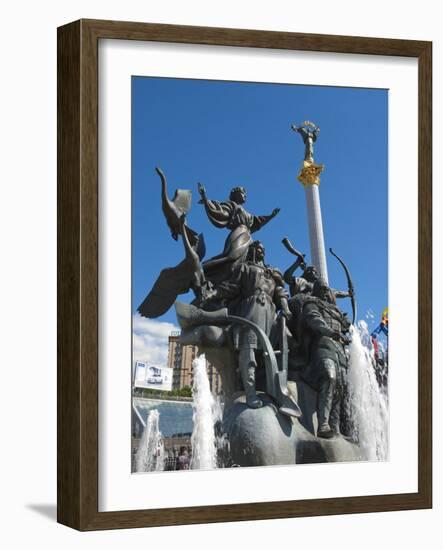 Monument to the Founders of Kiev, Independence Square, Kiev, Ukraine, Europe-Graham Lawrence-Framed Photographic Print