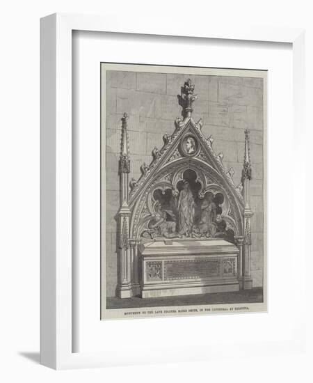 Monument to the Late Colonel Baird Smith, in the Cathedral at Calcutta-null-Framed Giclee Print