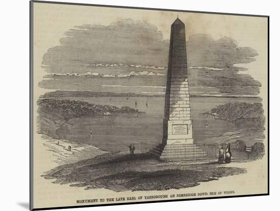 Monument to the Late Earl of Yarborough on Bembridge Down, Isle of Wight-null-Mounted Giclee Print