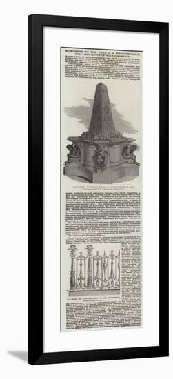 Monument to the Late G B Thorneycroft, Esquire, First Mayor of Wolverhampton-null-Framed Giclee Print