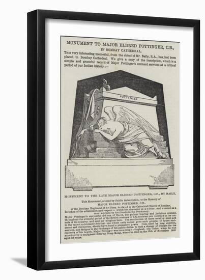 Monument to the Late Major Eldred Pottinger-null-Framed Giclee Print