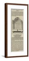 Monument to the Late Major Fitzroy Somerset-null-Framed Giclee Print