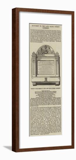 Monument to the Late Major Fitzroy Somerset-null-Framed Giclee Print