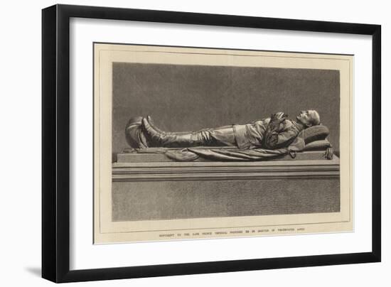 Monument to the Late Prince Imperial Proposed to Be Erected in Westminster Abbey-null-Framed Giclee Print