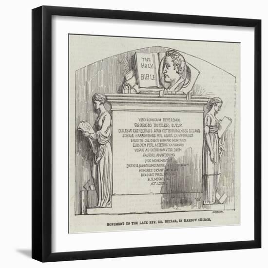 Monument to the Late Reverend Dr Butler, in Harrow Church-null-Framed Giclee Print