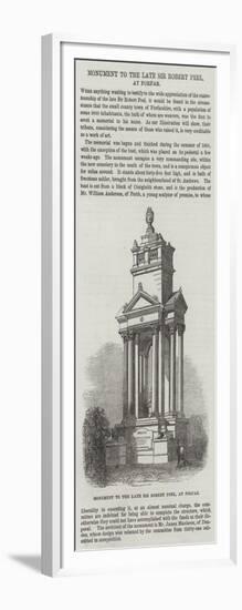 Monument to the Late Sir Robert Peel, at Forfar-null-Framed Giclee Print