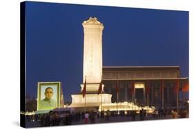 Monument to the Peoples Heroes, Tiananmen Square, Beijing, China, Asia-Christian Kober-Stretched Canvas