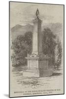 Monument to the Royal Marines Erected in the Cemetery, Hong-Kong, China, 1860-null-Mounted Giclee Print