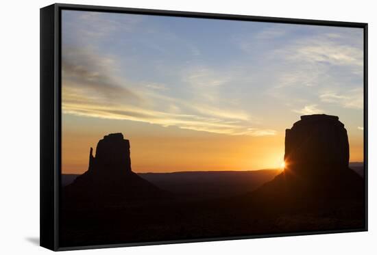 Monument Valley at Dawn, Utah, United States of America, North America-Olivier Goujon-Framed Stretched Canvas