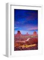 Monument Valley At Dusk Utah-null-Framed Art Print