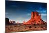 Monument Valley At Dusk Utah-null-Mounted Art Print