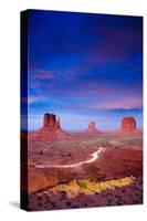 Monument Valley At Dusk Utah-null-Stretched Canvas