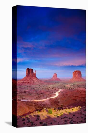 Monument Valley At Dusk Utah-null-Stretched Canvas