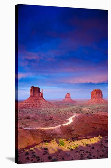 Monument Valley At Dusk Utah-null-Stretched Canvas