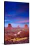 Monument Valley At Dusk Utah-null-Stretched Canvas