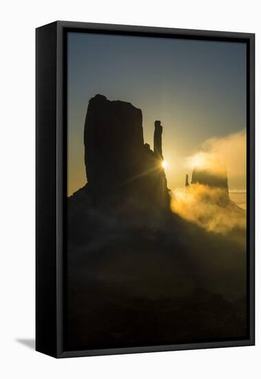 Monument Valley at Sunrise, Arizona, United States of America, North America-Michael Runkel-Framed Stretched Canvas