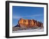 Monument Valley in the Snow, Monument Valley Navajo Tribal Park, Arizona, USA-Walter Bibikow-Framed Photographic Print