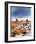 Monument Valley in the Snow, Monument Valley Navajo Tribal Park, Arizona, USA-Walter Bibikow-Framed Photographic Print