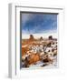 Monument Valley in the Snow, Monument Valley Navajo Tribal Park, Arizona, USA-Walter Bibikow-Framed Photographic Print