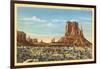 Monument Valley Mitten Butte-null-Framed Art Print