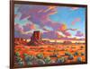 Monument Valley Sunset-Patty Baker-Framed Art Print