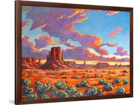 Monument Valley Sunset-Patty Baker-Framed Art Print