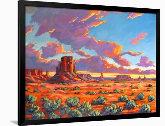 Monument Valley Sunset-Patty Baker-Framed Art Print