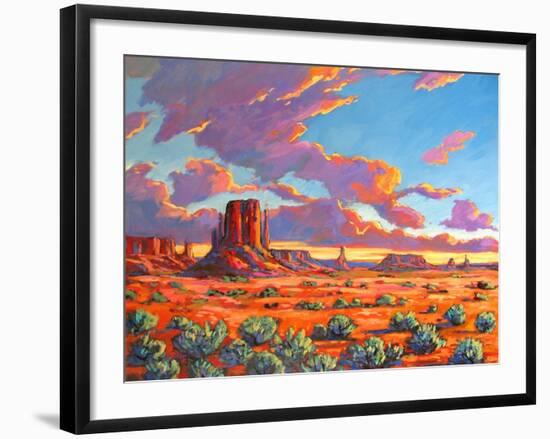 Monument Valley Sunset-Patty Baker-Framed Art Print