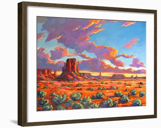 Monument Valley Sunset-Patty Baker-Framed Art Print