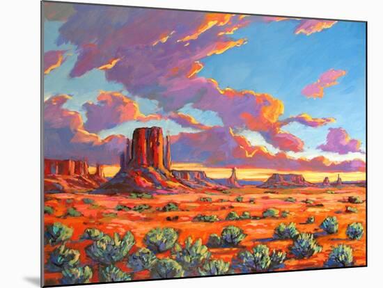 Monument Valley Sunset-Patty Baker-Mounted Art Print