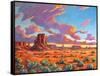 Monument Valley Sunset-Patty Baker-Framed Stretched Canvas
