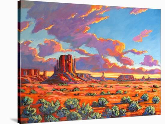 Monument Valley Sunset-Patty Baker-Stretched Canvas