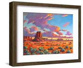 Monument Valley Sunset-Patty Baker-Framed Art Print