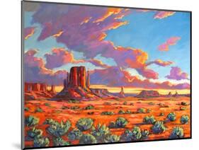 Monument Valley Sunset-Patty Baker-Mounted Art Print