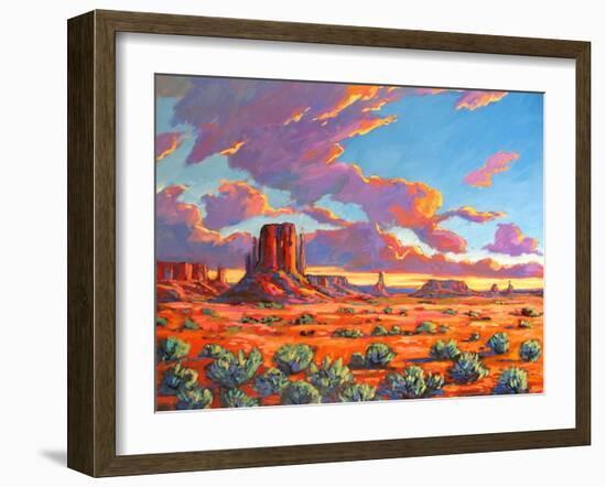 Monument Valley Sunset-Patty Baker-Framed Art Print