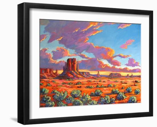 Monument Valley Sunset-Patty Baker-Framed Art Print