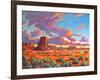 Monument Valley Sunset-Patty Baker-Framed Art Print