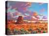 Monument Valley Sunset-Patty Baker-Stretched Canvas