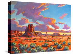 Monument Valley Sunset-Patty Baker-Stretched Canvas