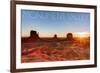Monument Valley, Utah - Three Peeks and Sun-Lantern Press-Framed Art Print