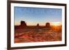 Monument Valley, Utah - Three Peeks and Sun-Lantern Press-Framed Premium Giclee Print