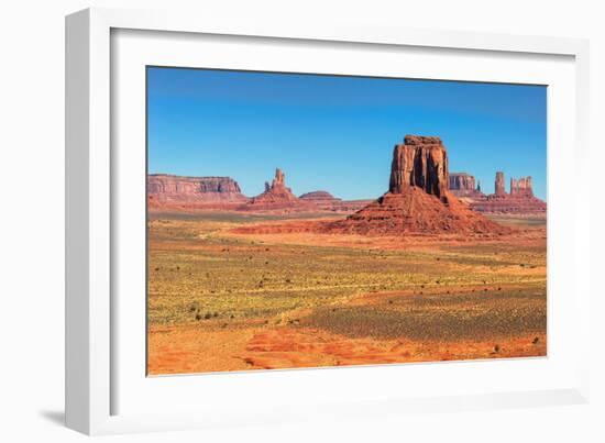 Monument Valley West and East Mittens Butte Utah National Park-lucky-photographer-Framed Photographic Print