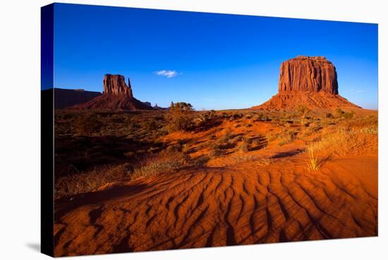 Monument Valley West Mitten And Merrick Butte Desert Sand Dunes Utah-holbox-Stretched Canvas