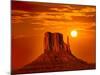 Monument Valley West Mitten at Sunrise Sun Orange Sky Utah Photo Mount-holbox-Mounted Photographic Print