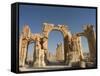 Monumental Arch, Archaelogical Ruins, Palmyra, Unesco World Heritage Site, Syria, Middle East-Christian Kober-Framed Stretched Canvas