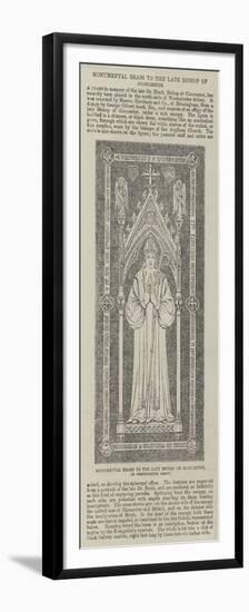 Monumental Brass to the Late Bishop of Gloucester, in Westminster Abbey-null-Framed Premium Giclee Print