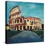 Monumental Coliseum in Rome Italy-Markus Bleichner-Stretched Canvas