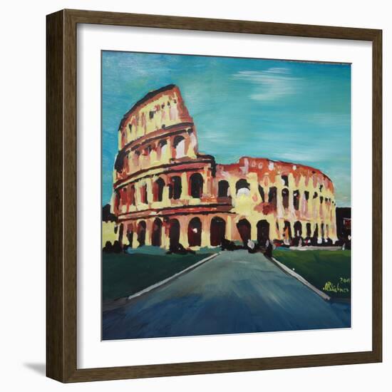 Monumental Coliseum in Rome Italy-Markus Bleichner-Framed Art Print